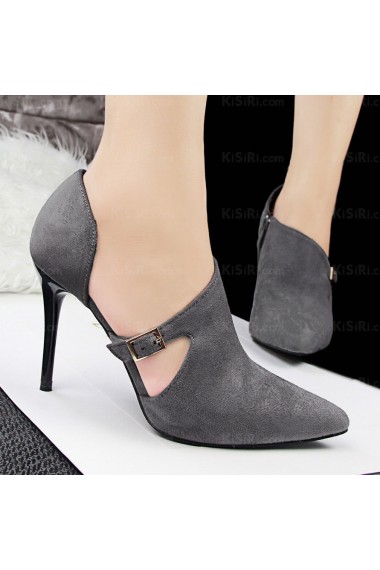 Women's Grey Stiletto Heel Party Shoes (High Heel)