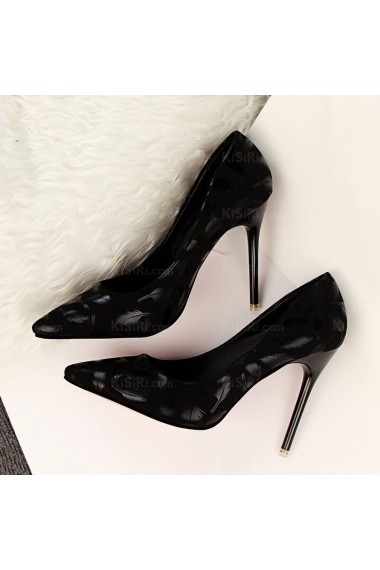 Women's Black Pointed Toe Stiletto Heel Evening Shoes (High Heel)