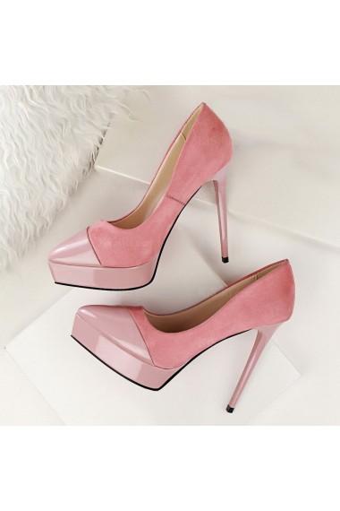 Ladies Cheap Pink Stiletto Heel Prom Shoes (High Heel)