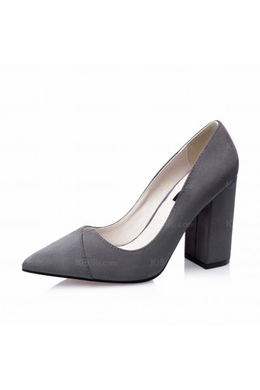 Discount Grey Chunky Heel Party Shoes (High Heel)