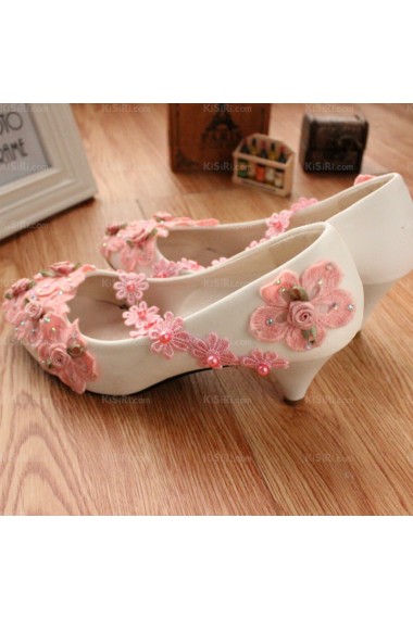 Fashionable Lace Bridal Wedding Shoes with Pearl