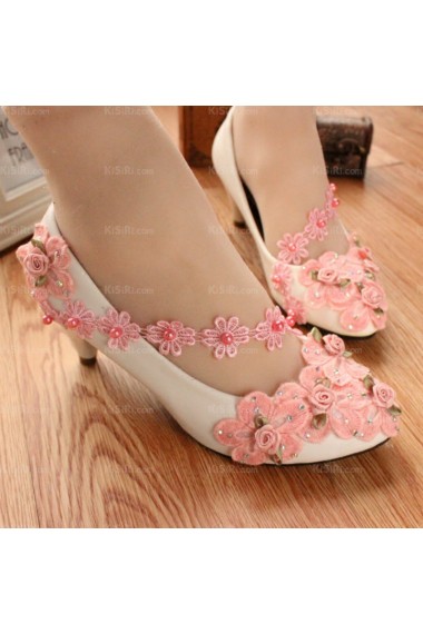 Fashionable Lace Bridal Wedding Shoes with Pearl