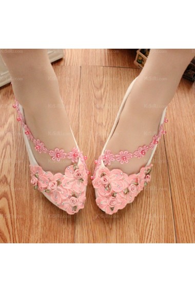 Fashionable Lace Bridal Wedding Shoes with Pearl