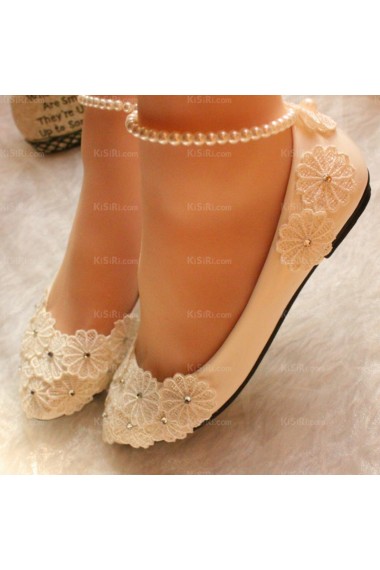 Cheap Comfortable Lace Bridal Wedding Shoes with Pearl