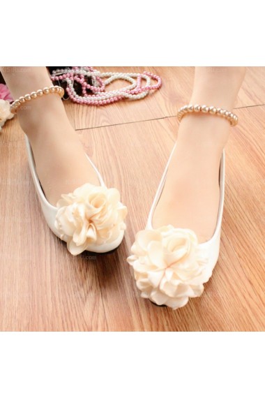 Elegant Wedding Bridal Shoes with Hand-made Flower and Pearl