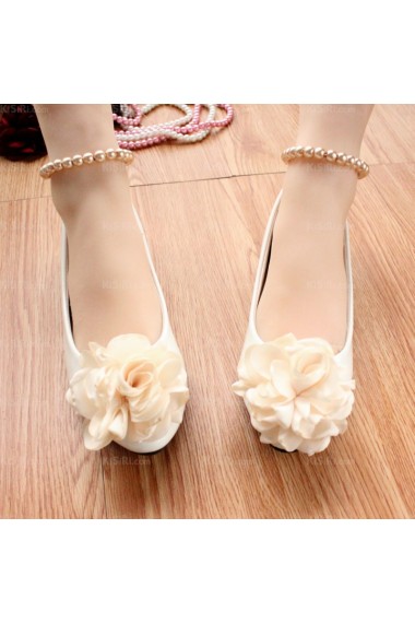 Elegant Wedding Bridal Shoes with Hand-made Flower and Pearl