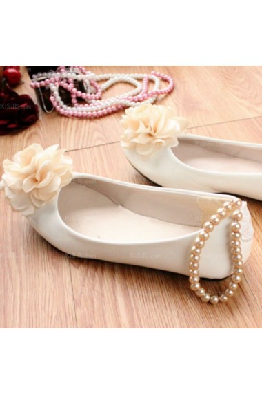 Elegant Wedding Bridal Shoes with Hand-made Flower and Pearl