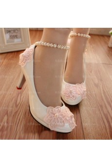 Lace Bridal Wedding Shoes with Pearl Sales Online