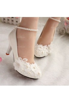 Fashionable Lace Bridal Wedding Shoes with Pearl