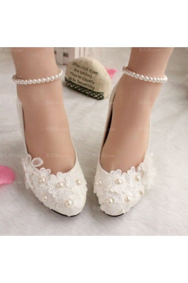 Fashionable Lace Bridal Wedding Shoes with Pearl