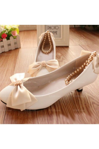 Best Wedding Bridal Shoes with Bowknot and Pearl