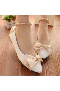 Best Wedding Bridal Shoes with Bowknot and Pearl