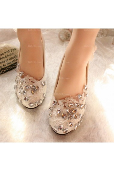 Elegant Wedding Bridal Shoes with Bowknot and Rhinestone