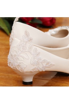 Elegant Wedding Bridal Shoes with Bowknot and Rhinestone