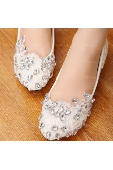 Elegant Wedding Bridal Shoes with Bowknot and Rhinestone