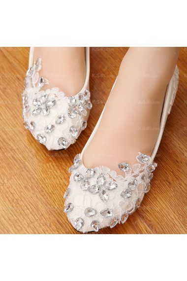 Elegant Wedding Bridal Shoes with Bowknot and Rhinestone