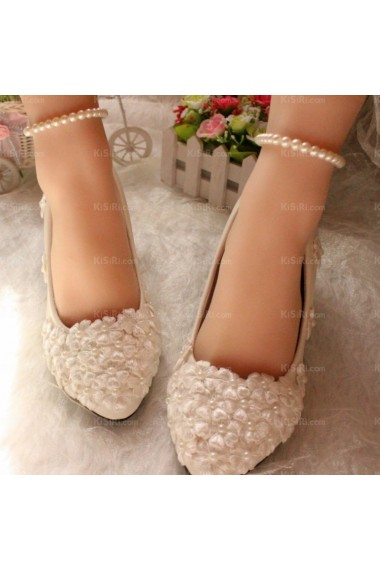 Best Wedding Bridal Shoes with Flower and Pearl