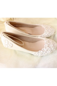 Best Wedding Bridal Shoes with Flower and Pearl