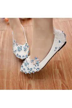 Fashionable Lace Bridal Wedding Shoes with Rhinestone