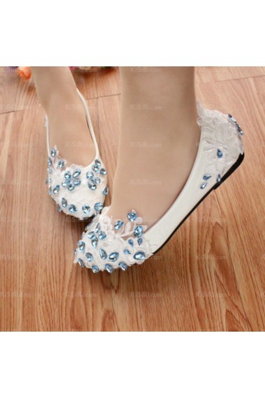 Fashionable Lace Bridal Wedding Shoes with Rhinestone