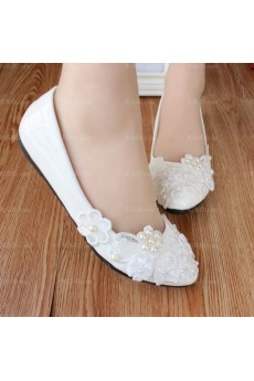 Cheap Lace Bridal Wedding Shoes with Pearl