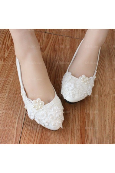 Cheap Lace Bridal Wedding Shoes with Pearl