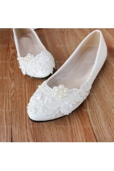 Cheap Lace Bridal Wedding Shoes with Pearl