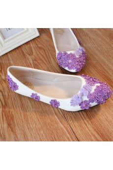 Fashionable Lace Bridal Wedding Shoes with Flower and Pearl