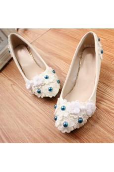 Fall Discount Wedding Bridal Shoes with Pearl