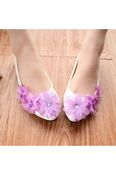 Fall Discount Wedding Bridal Shoes with Hand-made Flower