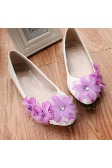 Fall Discount Wedding Bridal Shoes with Hand-made Flower