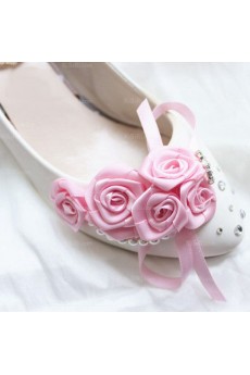 Best Wedding Bridal Shoes with Hand-made Flower Pearl