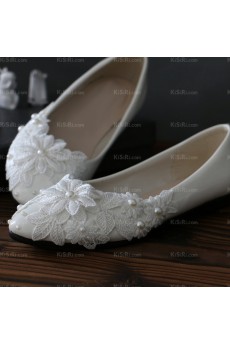 White Lace Bridal Wedding Shoes for Sale