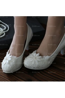 White Lace Bridal Wedding Shoes for Sale