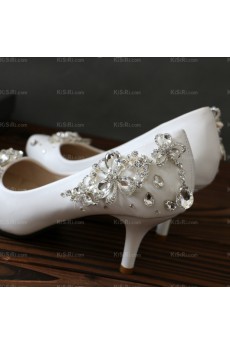 Best White Wedding Bridal Shoes with Rhinestone