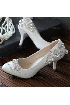 Best White Wedding Bridal Shoes with Rhinestone