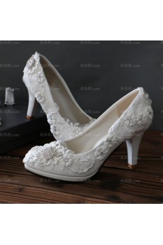 Discount White Lace Bridal Wedding Shoes for Sale