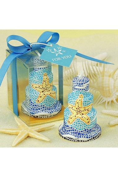 Blue Starfish Birthday Cake Candle