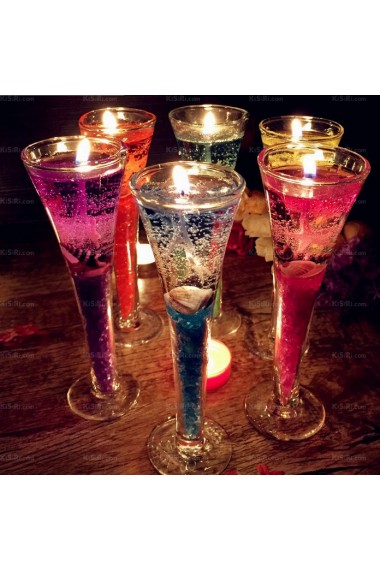 Personalized Light Incense Tall Glasses Jelly Candle 