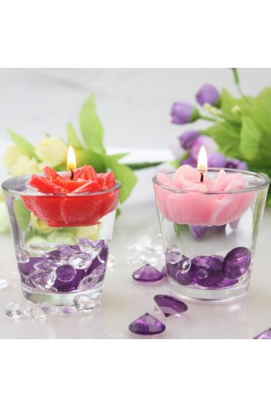 Personalized Floating Water Rose Flower Candle