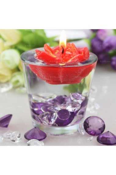 Personalized Floating Water Rose Flower Candle